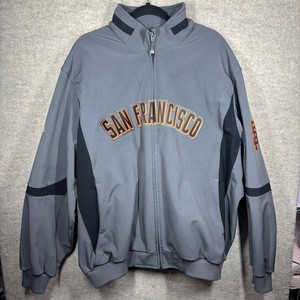 Majestic San Francisco Giants Therma Base Jacket Mens 2XL Gray MLB Authentic