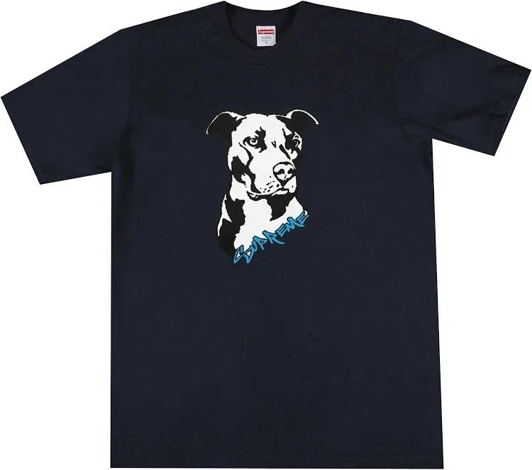 Tee shirt Supreme Pitbull bleu marine taille S (SS20)