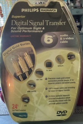Philips/Magnavox GOLD SERIES Digital Signal Transfer 6Ft Audio -Video Cable