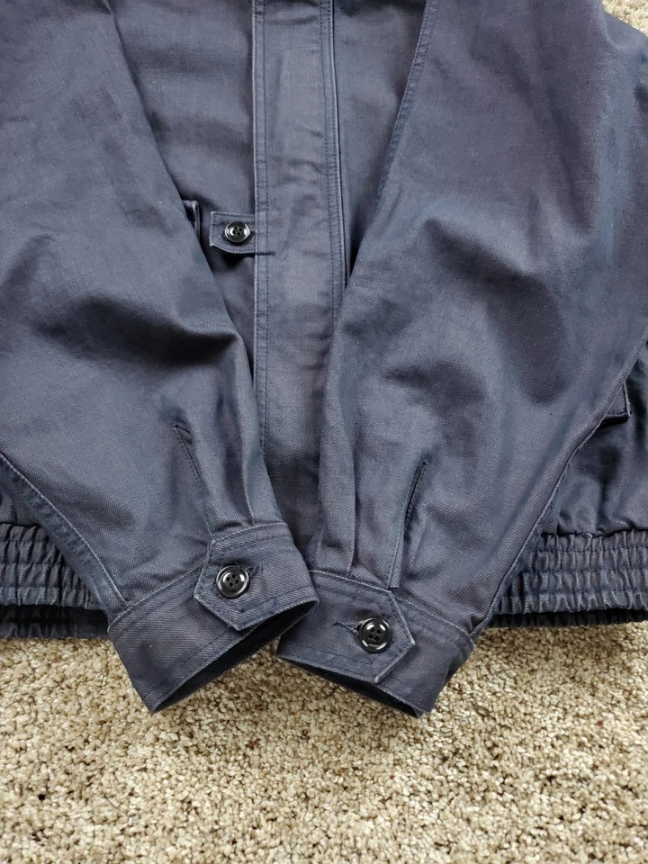 Vintage 90s GONZ!  Freshjive Bomber Jacket  XL Mens Blue Denim Mark Gonzalez USA - Image 3 of 4