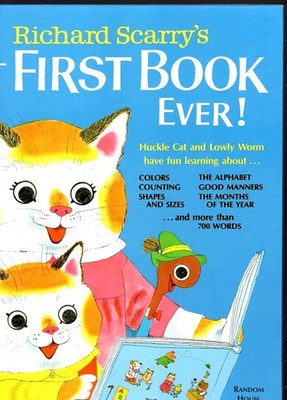 Richard Scarry BEST FIRST BOOK EVER Colors/Manners/Shapes/Months+ NICE Illus. HC