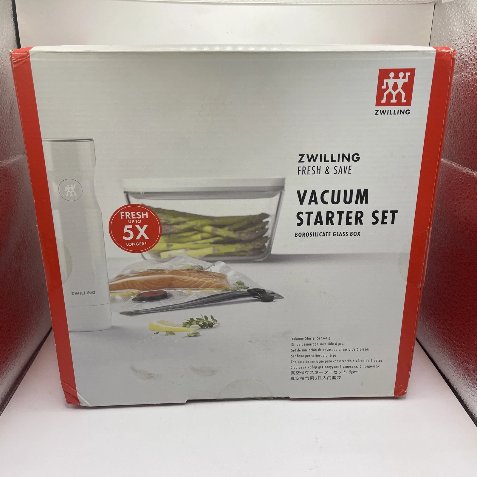 Zwilling Vacuum Starter Set 6 pc Fresh & Save Pump Box Bags Food Saver NEW