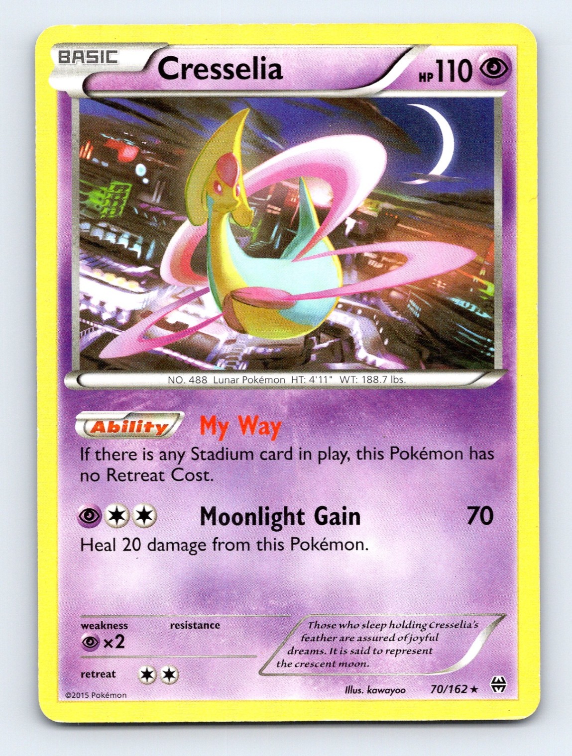 Cresselia Rare XY - BREAKthrough 70/162 LP