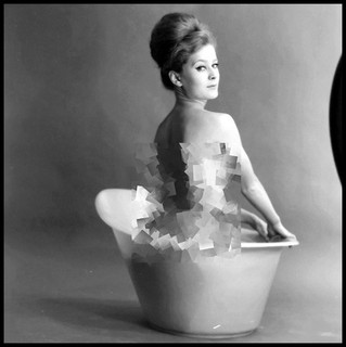 Serge Jacques Négatif photo 6x6 N&B – Paris Hollywood – Nude Vintage