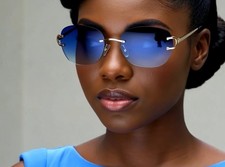 Sunglasses Sophisticated Gold Trendy Women Style Retro Vintage Elegant Female