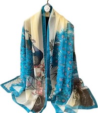 Silk Feeling Scarf for Women Lightweight Large Fashion Scarves Shawls Elegant Ca