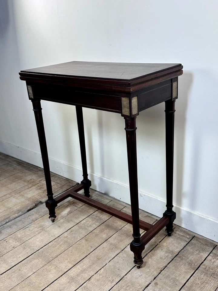 Table d'appoint / table à jeux de style Louis XVI fin XIXeme - Photo 3/4