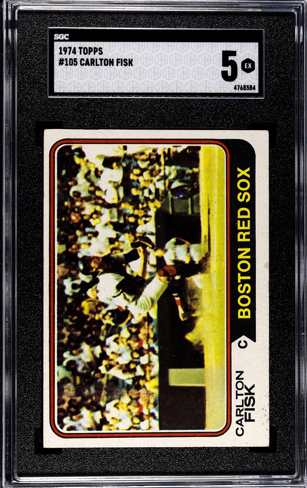 1974 Topps - Carlton Fisk #105 HOF SGC 5