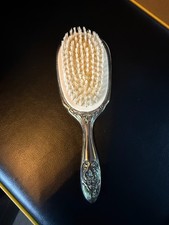 Antique Art Nouveau Style Silver Plated Hair Brush Vanity 
