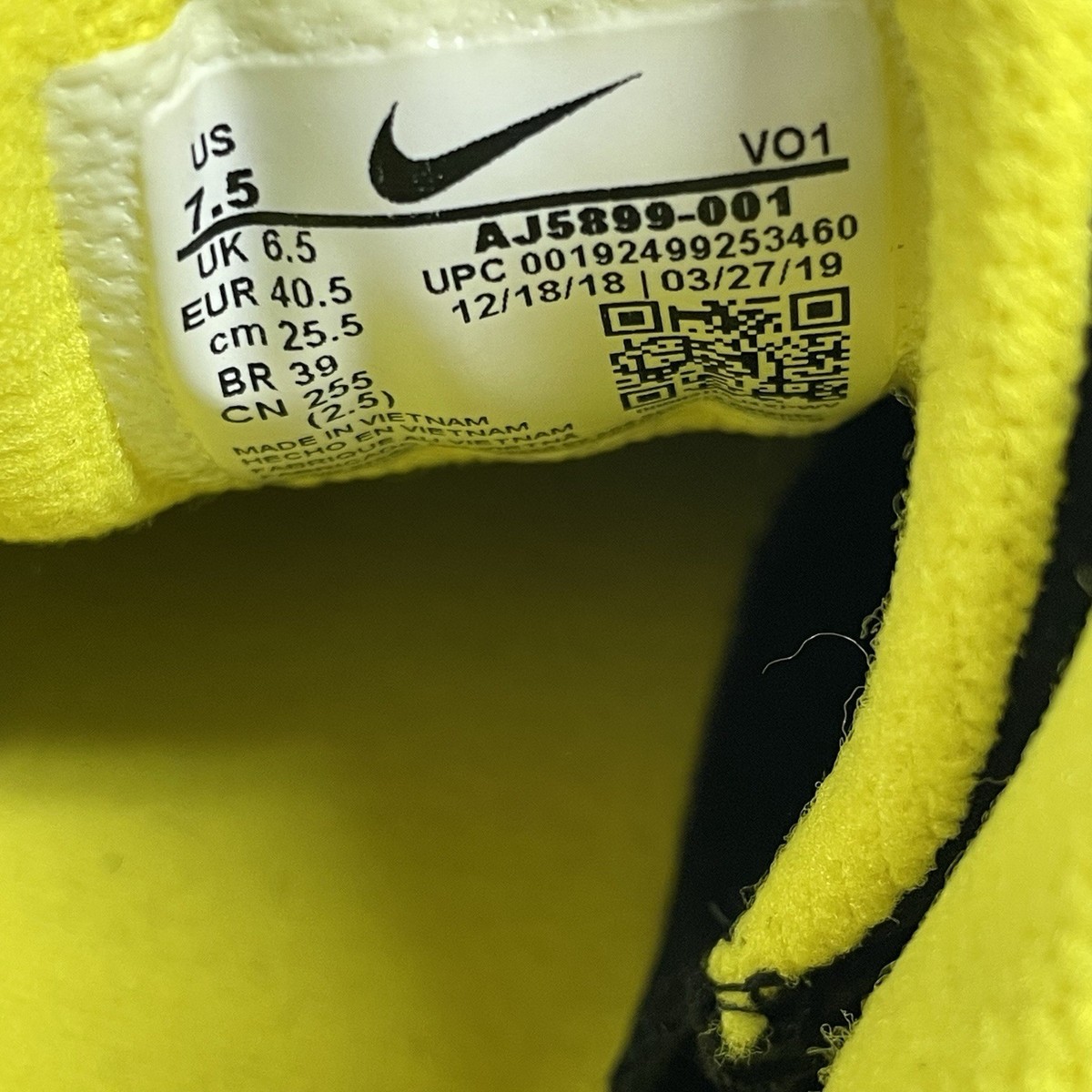Nike Mamba Focus Mens 11 Black Optimum Yellow Kobe Bryant Lakers AJ5899-001 Size UK 10.5 - Nike Kobe Mamba Focus Optimum Yellow - Fully  main image 3