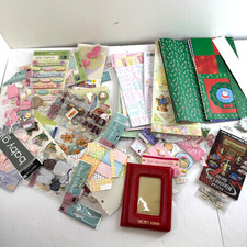 Huge Scrapbooking Supply Lot Stickers Paper Embellishments Mixed Craft Bundle