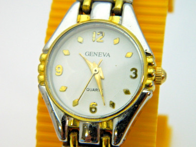 Women's Geneva 2 Tone Silver and Gold Watch