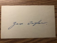 Zack Taylor Signed Autographed Index Card Browns Dodgers Braves Yankees Cubs