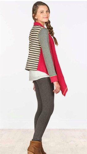 Matilda Jane SLEIGH ALL DAY Sweater 12 Red Flowy Striped Back Holiday Girl's NWT - Picture 2 of 4