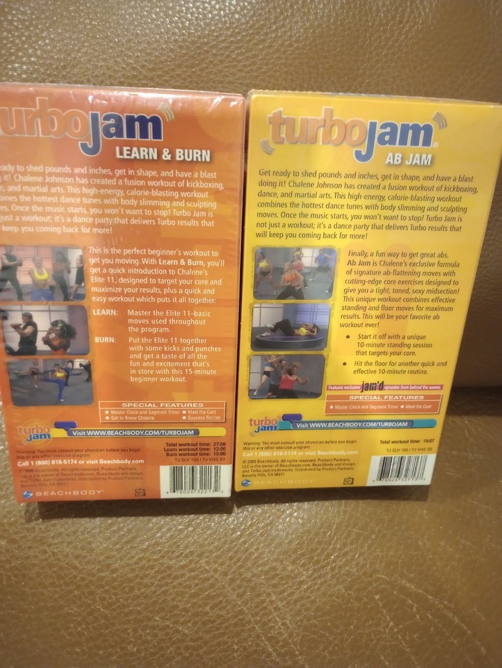 NEW Turbo Jam SEALED VHS Lot of 4 Cardio, Sculpt Ab, Workout & Learn