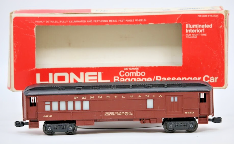 LIONEL O Scale Pennsylvania Combo Passenger Car New in Box 6-9510