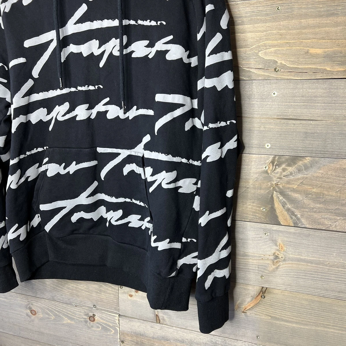 Trapstar All Over Print Black Reflective Hoodie Sweatshirt Men s