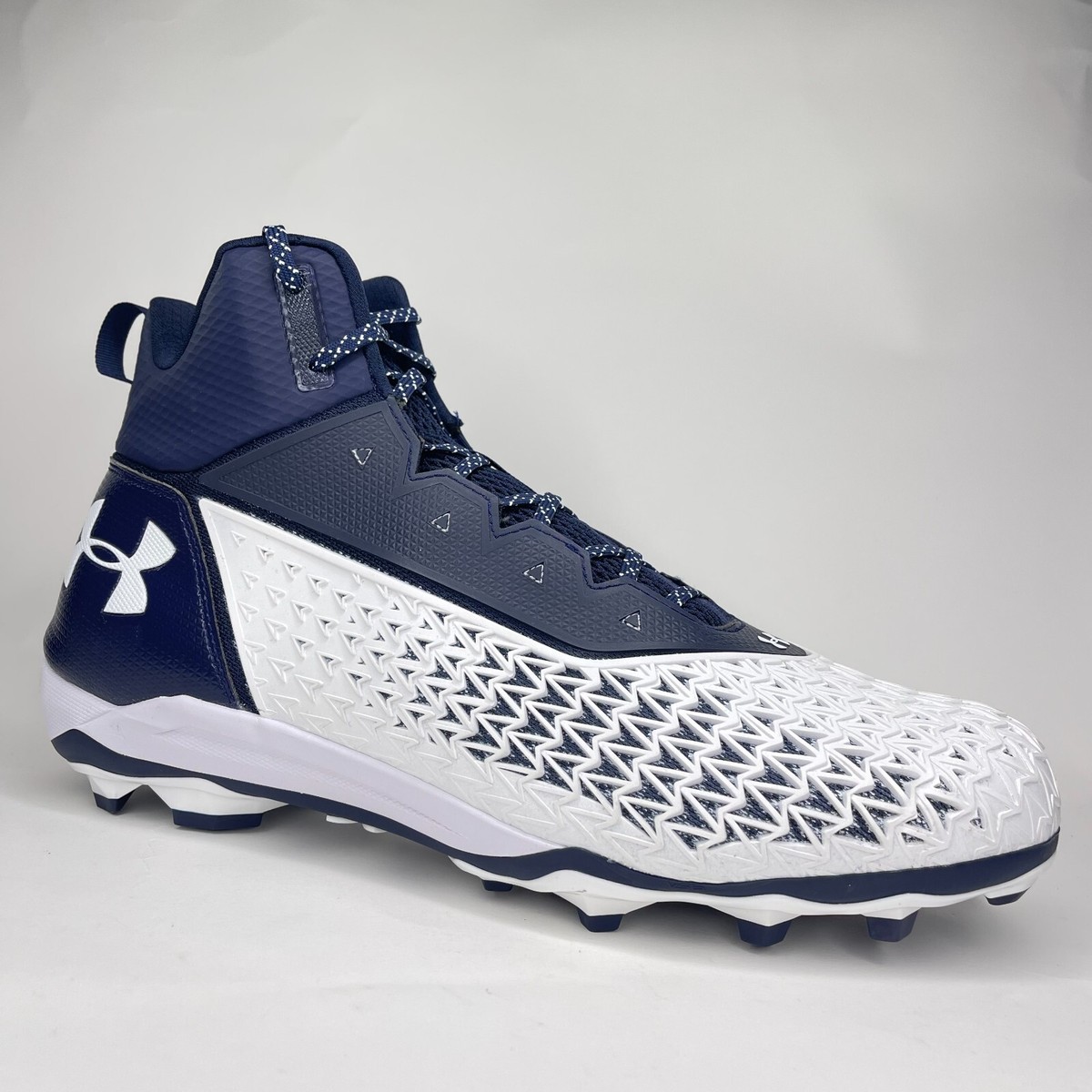 Under Armour Mens Hammer MC Navy Blue White Football Cleats 