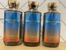 3 Bath  Body Works SUMMERTIME SURF Body Wash Shower Gel 10 fl oz Vitamin E NEW