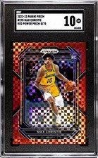 2022-23 Panini Prizm Max Christie Rookie 8/75 Red Power Prizm SGC 10 Gem Mint