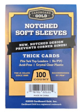 500 Cardboard Gold Notched Sleeves Standard and Thick Cards Easy Load No Dings 