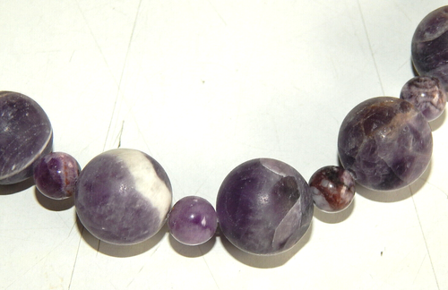Collier Amethyst große Amethyst-Kugeln nicht poliert !!! ø 16 mm L 53 cm - Picture 7 of 7