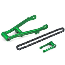 GPM Alum 7075 Extend Swing Arm (+30mm) + Pull Rod + Chain Green : 1/4 Promoto-MX