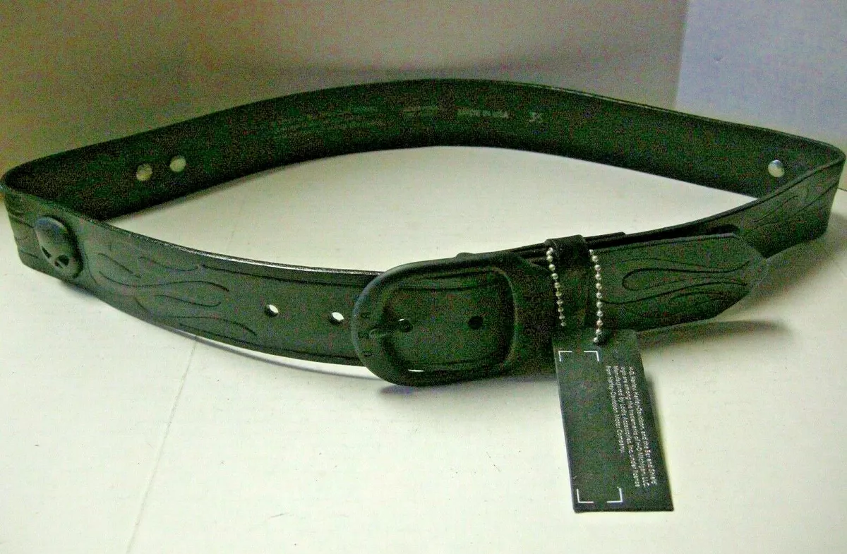 Harley Davidson Ladies Belt Skull Flame Design Size Medium