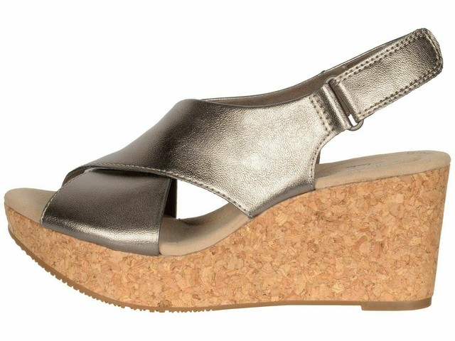Clarks ANNADEL PARKER Metallic Women's Platform Wedge Sandals 50566 | eBay