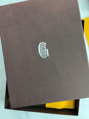 Goyard Address Book Refill in Brown Goyard Box and Yellow Flannel Fabric Wrap