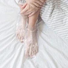100pc Disposable Plastic Foot Covers Transparent Paraffin Wax Therapy