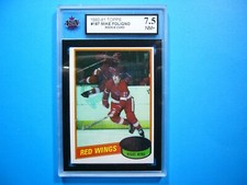 1980/81 TOPPS NHL HOCKEY CARD #187 MIKE FOLIGNO ROOKIE KSA 7.5 NM+ SHARP!! TOPPS