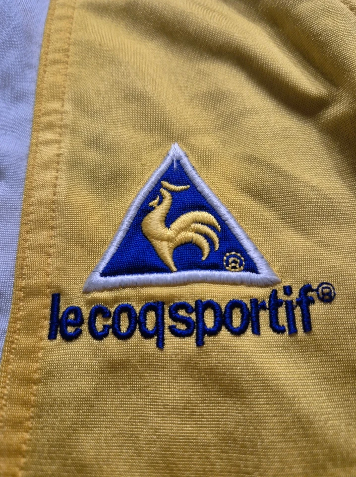 RARE VINTAGE Le Coq Sportif Shiny Embroided Collar Big Logo Track Jakcet - Image 2 of 4