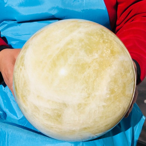 30.36LB Large Natural Yellow crystal ball Quartz Citrine sphere Mineral healing - Picture 17 of 20