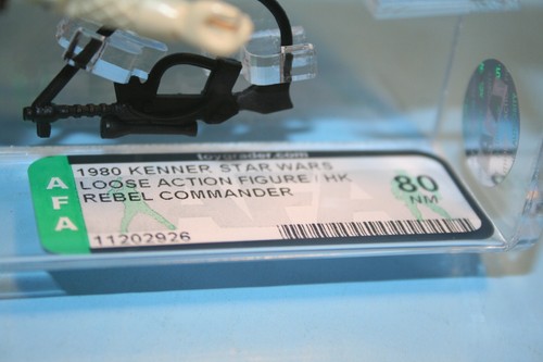VINTAGE STAR WARS AFA GRADED REBEL COMMANDER 80 NM 80 HK FIGURE WEAPON KENNER CV - Picture 7 of 16