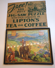 Free! 125 Piece Jig-Saw Puzzle Promo Advertising Early Lipton Tea Coffee