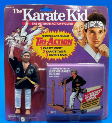 Vintage  The Karate Kid  Sato Tri-Action 6'' Action Figure 1986 Remco #0320