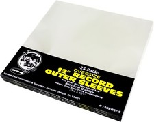  100 12" LP Vinyl Record Outersleeves OVERSIZE High Clarity Plastic 12SE03OS