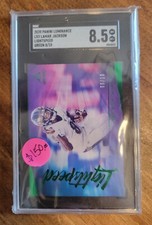 Lamar Jackson 2020 Panini Luminance LS3 Lightspeed Green 08/10 SGC 8.5 Ravens 