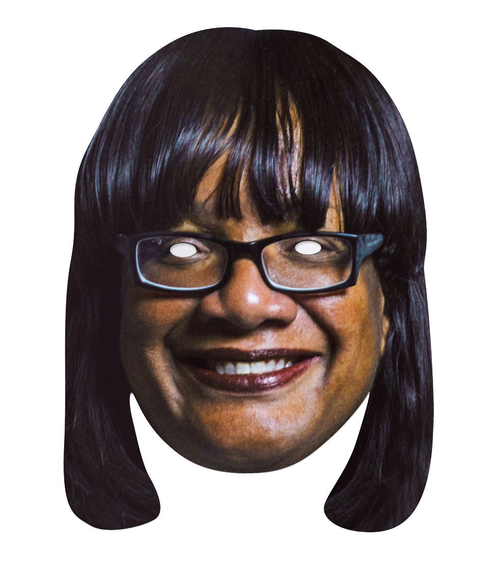 Diane Abbot British Labour Party Politician Single 2D Card Party Face Mask