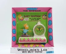 Bart Simpson FM Clock Radio W/ Alarm The Simpsons 1990 JPI NEW SEALED