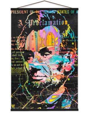 Abe's Proclamation by Dean Russo Poster - 24'' x 36'' with Black Poster Hanger