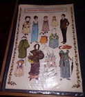 Kate Greenaway Antique Paper Dolls Embossed Cut Out Vintage 1980s Reproduction — photo 1