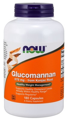NOW Foods Glucomannan, 575mg from Konjac Root - 180 caps (142,47 EUR/kg)