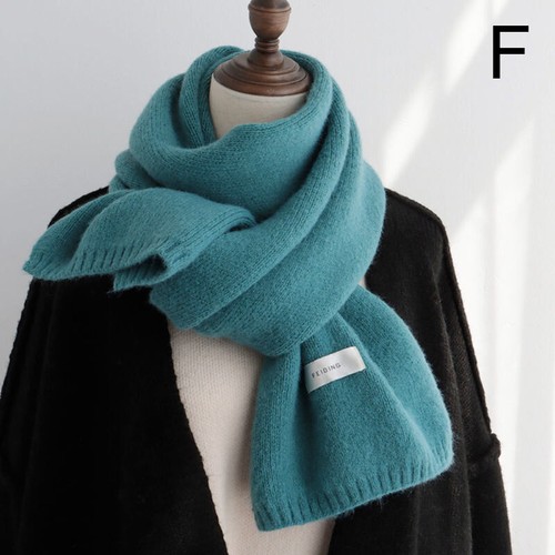 Damen Frauen Winter Lang Strick Schal Warm Weich Einfarbig Wolle Schal Halstuch Wolle - Bild 16 von 18