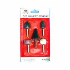 ALTOCRAFT USA 5 PCs Mounted Stone Set Polishing Burs Abrasion Grinding Stone