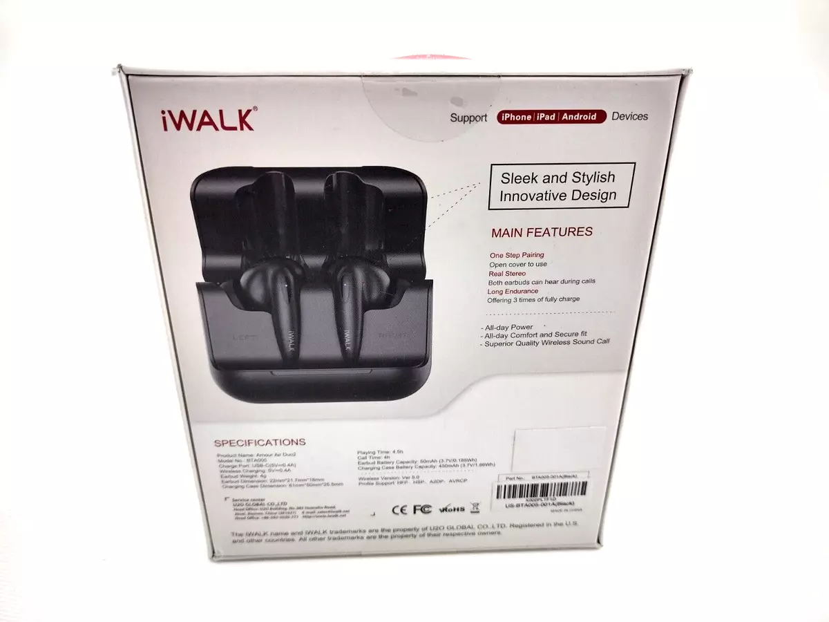 New iWalk Amour Air Duo2 Wireless Bluetooth Earphones Ver. 5.0