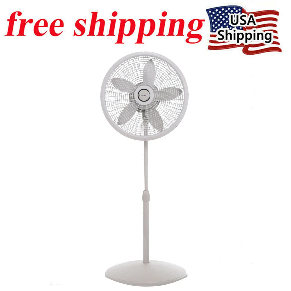 Lasko 18u0026#034; Adjustable Cyclone Pedestal Fan with 3 Speeds, S18902, Gray  | eBay