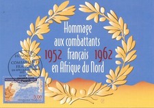 MAXIMAPHILIE / CARTE MAXIMUM PREMIER JOUR /HOMMAGE AUX COMBATTANTS FRANCAIS 1997