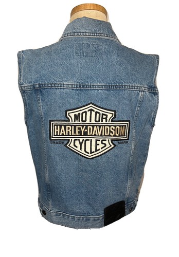 VEST Blue Jean Denim Motorcycles 
